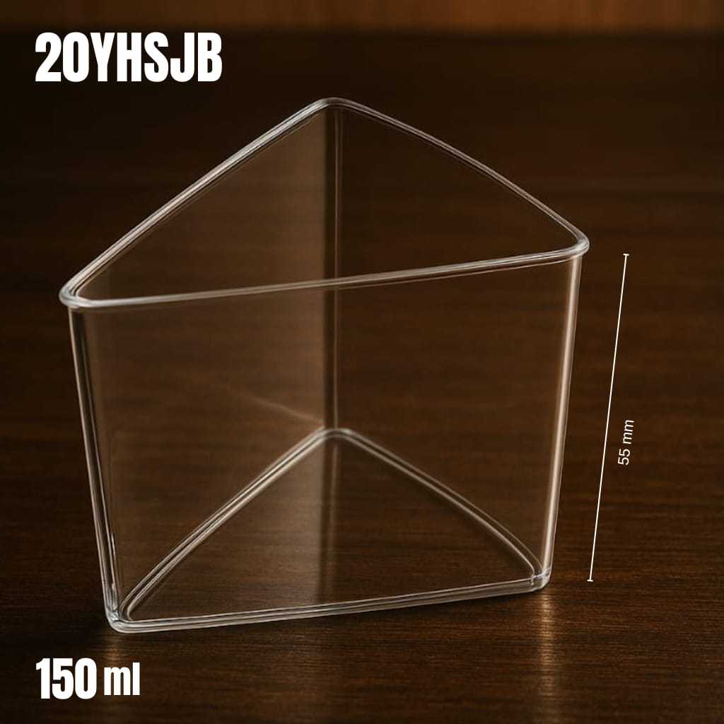 Wadah Plastik Segitiga Jelly Cup / Cup Dessert / Cup Pudding / Cup Cake Kue 150 ml - 20YHSJB