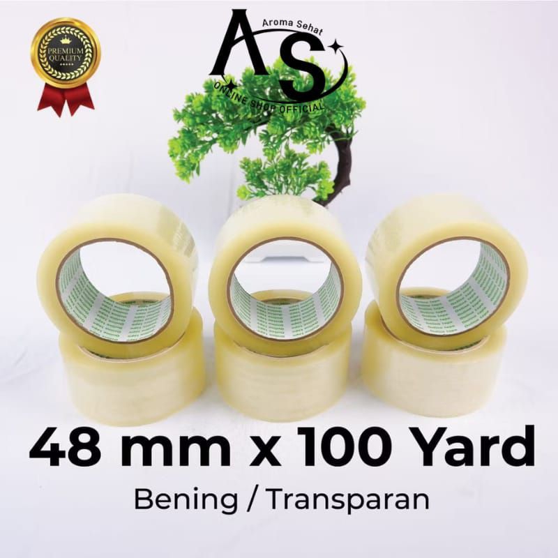 

1 Pcs Lakban Bening 48 MM X 100 Yard (ECO) Plakban isolasi Merk Online Tape Kualitas Daimaru Nachi