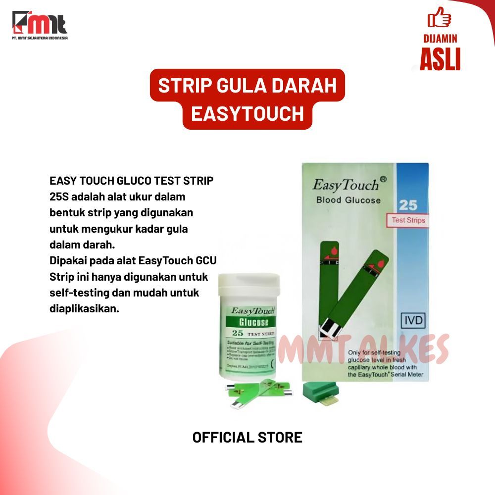 Strip Gula Darah Easy Touch / Stik Gula Darah Glucose Easy Touch