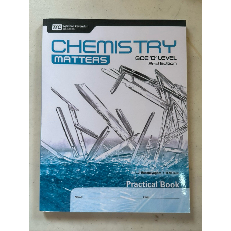 Chemistry Matters GCE ‘O’ Level practical book photocopy 2nd edition