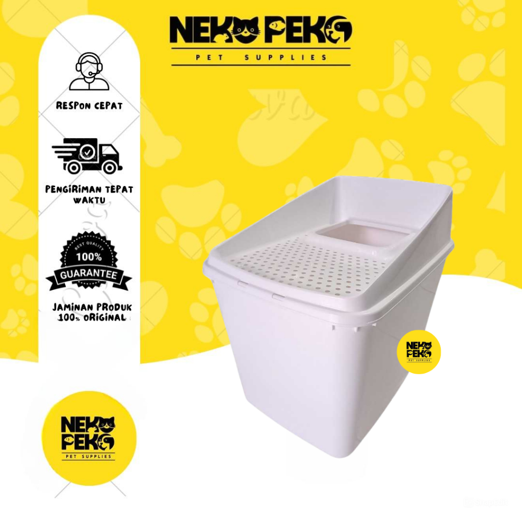 Cat Litter Box MOTIF KOTAK JUMBO / CLB#71 /Bak Pasir Kucing Premium