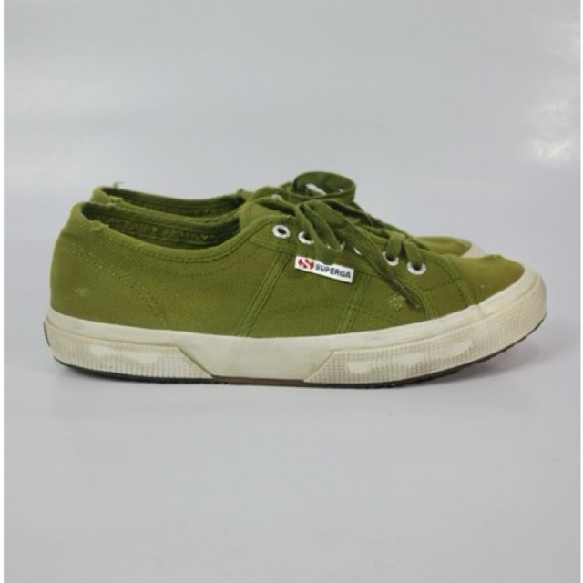 Sepatu Superga Cotu 2750 Classic Original Warna Military Green Stone Washed | Sepatu Superga Classic