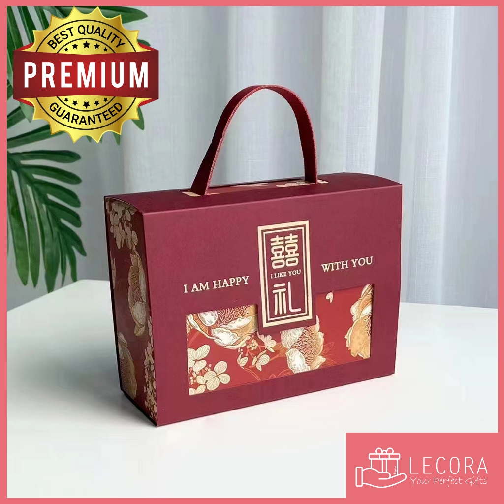 

LECORA Kotak Handuk / Permen / Chinese wedding /paper bag shuangxi / perlengkapan sangjit Teapai Phangteh Handuk Box