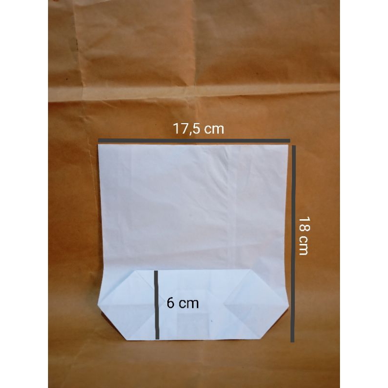 Kemasan Makanan Kertas / Bungkus Makanan Foodgrade / Kantong Kertas Polos / Kantong Kertas Fried Chi