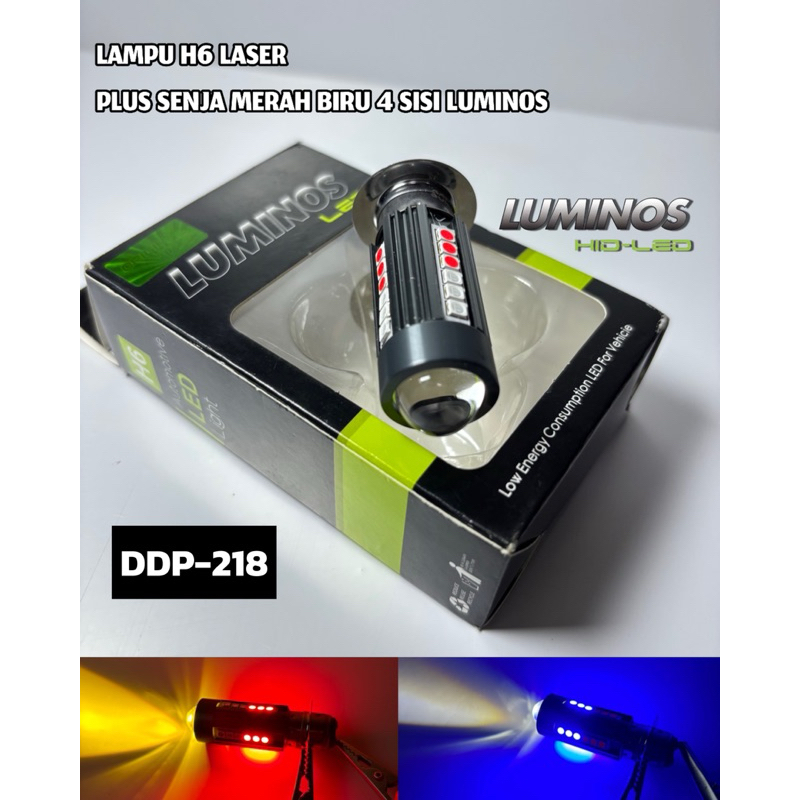 TNN1 Luminos led Lampu depan H6 Laser senja biru merah cahaya Putih-kuning Luminos LS3