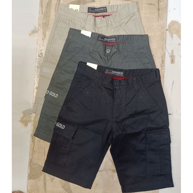 Celana pendek Pria Kargo Kanvas Hugo Gold Premium terlaris 2025 - Celana pendek kanvas Cargo Hugo Go