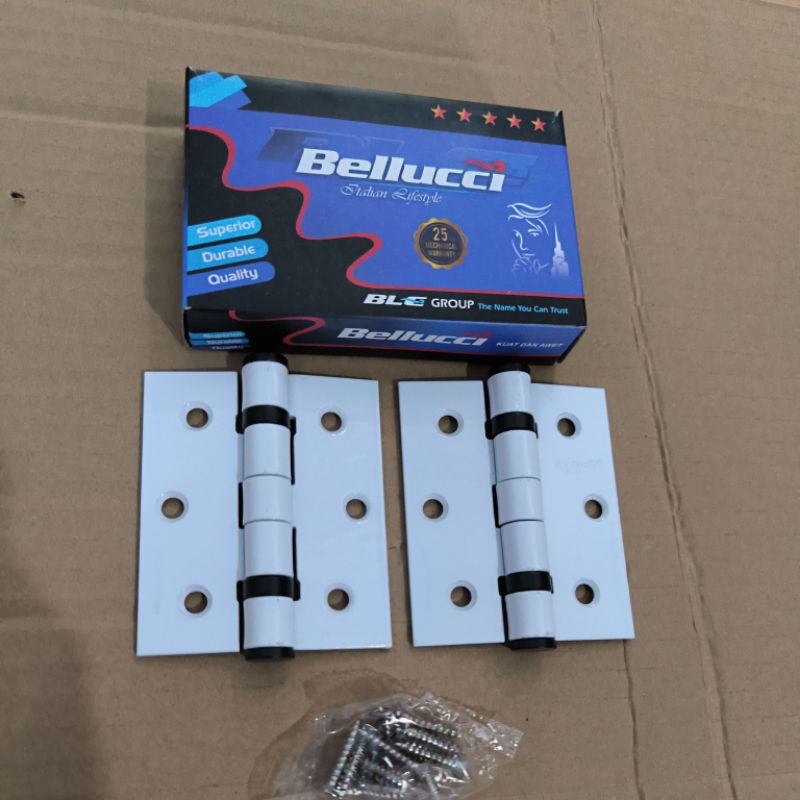 Engsel Bellucci 3 inch WH / Engsel Jendela Bellucci 3" PUTIH / Engsel Jendela 3inch / Engsel Bellucc