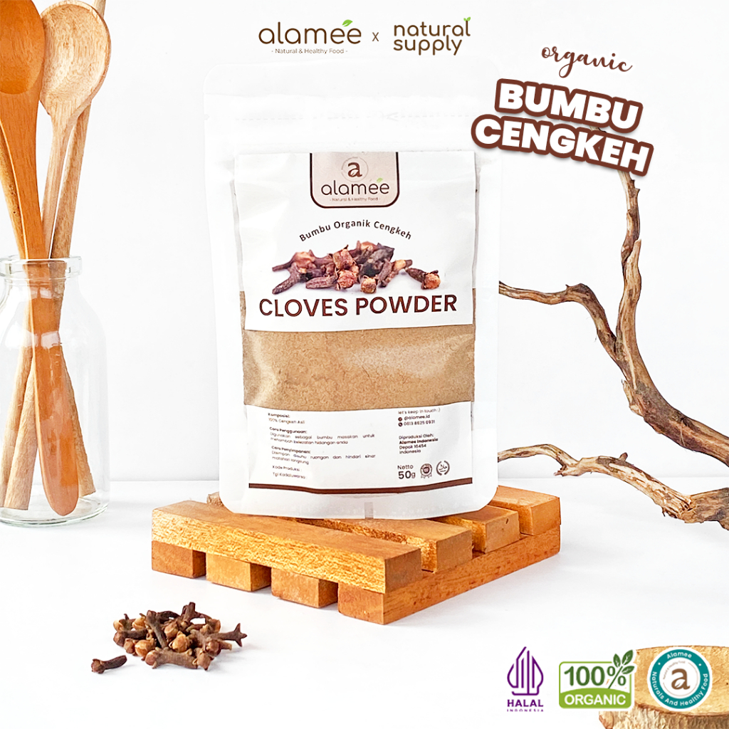 

ALAMEE Cengkeh Bubuk Clove Powder Ground Spice Murni Asli Tanpa Campuran Bumbu Organik