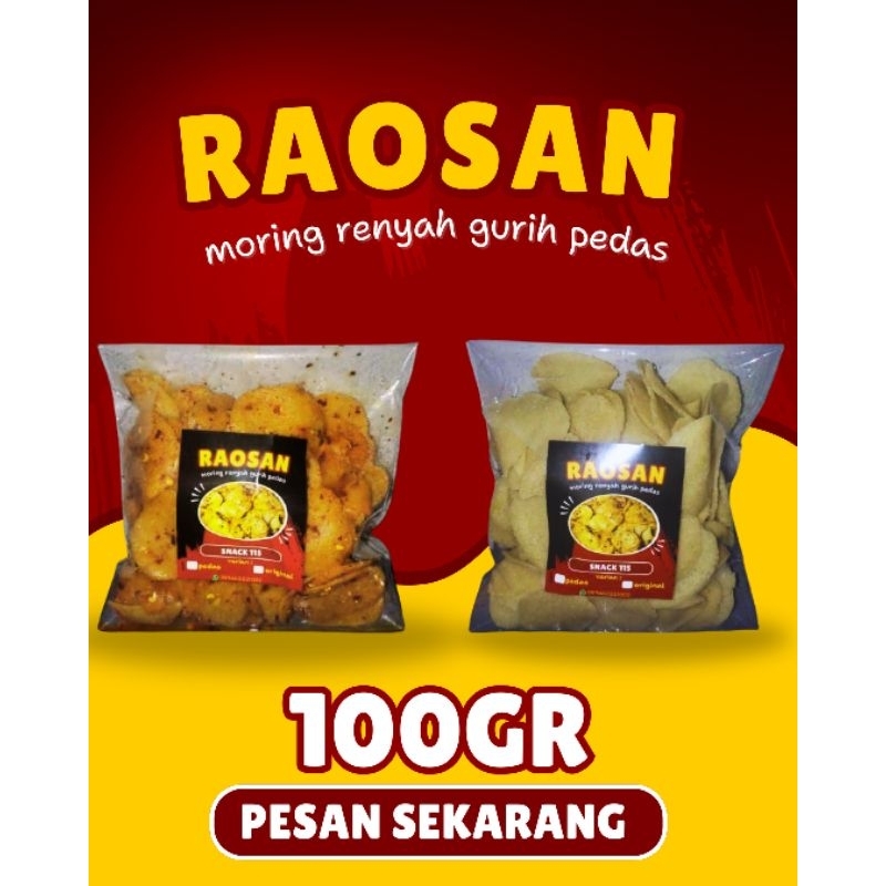 

MORING (Cimol Kering) Cemilan gurih pedas khas garut ukuran 100gr