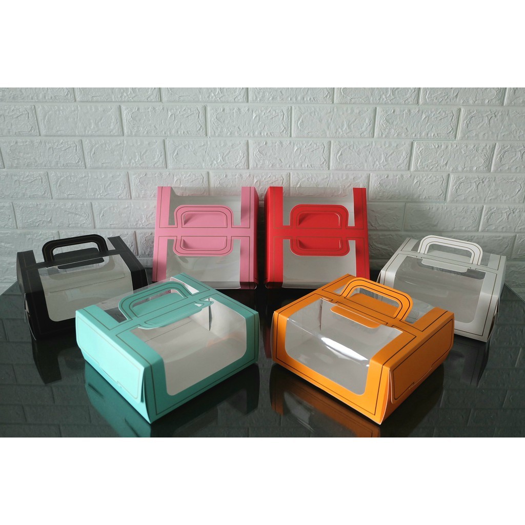 

Cake Box Mika Handle (Uk. 22x22x10 cm)