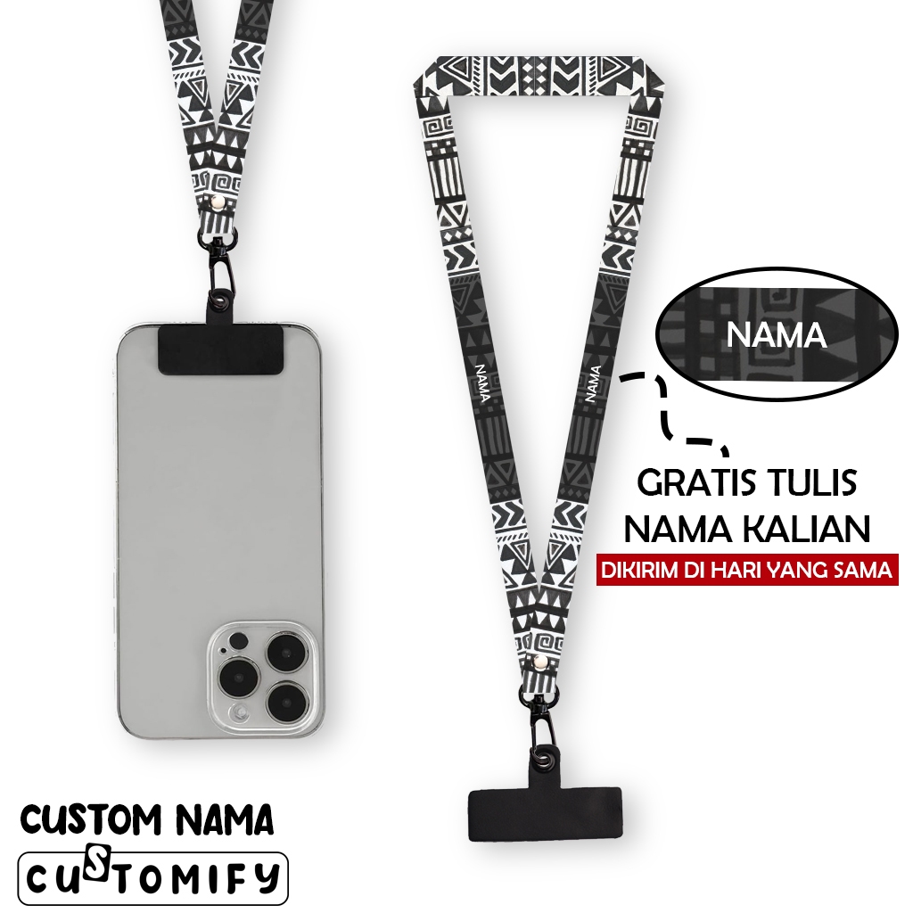 

Lanyard Custom Nama Tali Gantungan Nametag 1,5 cm Printing 2 Sisi Design 87 - Customify