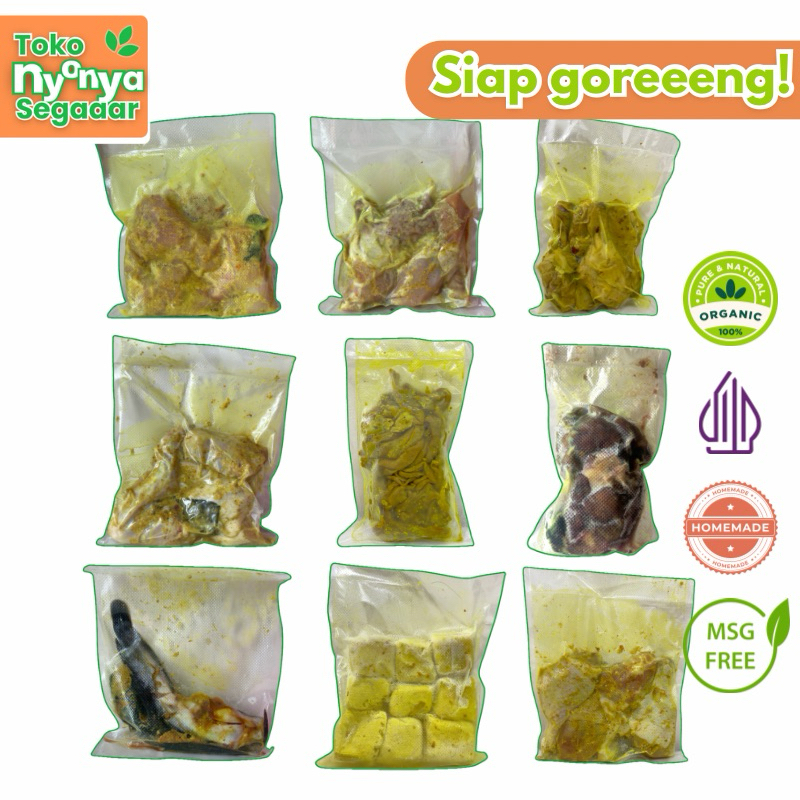 

KIRIM SOMEDAY CIPUTAT SEKITARNYA Lauk Siap Goreng Bumbu Rempah Rumahan – Ayam, Lele, Tempe, Tahu, Usus, Ampela, Bumbu Marinasi Kuning, Bumbu Ungkep, Bumbu Lengkuas, Siap Masak Praktis, Tinggal Goreng, Cocok untuk Lauk Harian, Bekal Anak, dan Makanan Lezat