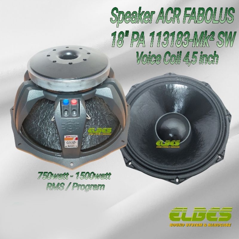 Speaker ACR Fabulous 18 PA 113183 MK II