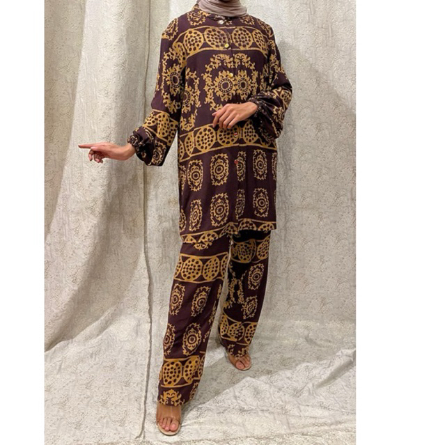 SILLA DAWILAH ONE SET CELANA BATIK BAHAN SIFON CERUTI