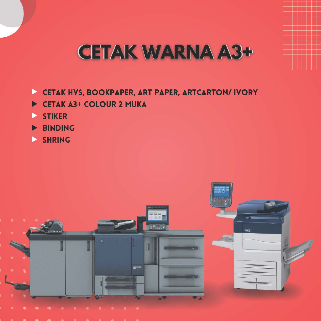 

Print Cetak Warna Full Color A3+ Artpaper 120 grm,150 grm.HVS 80 grm,100 grm