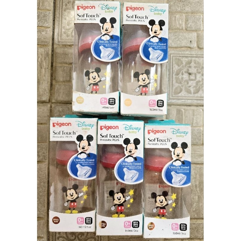 CLEARENCE SALE Original Botol Susu Pigeon PPSU mickey Merah
