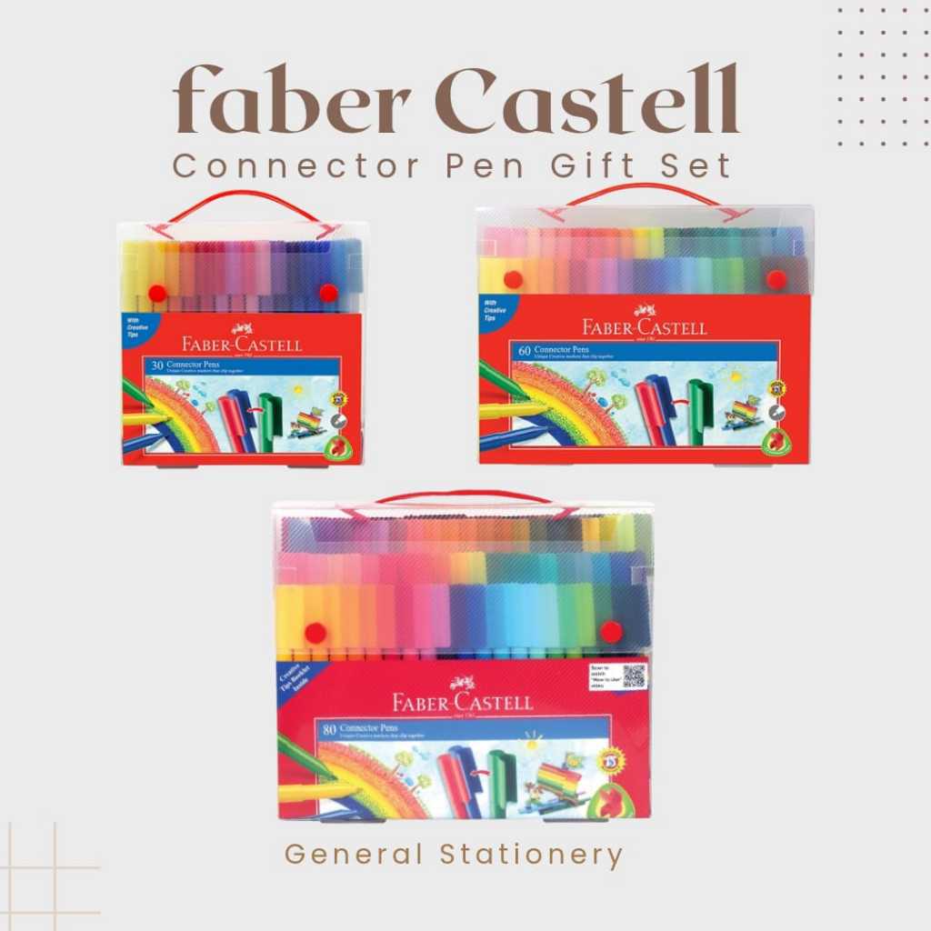

faber castell connector pen 30,60,80 gift Case / spidol faber castel set 30,60,80