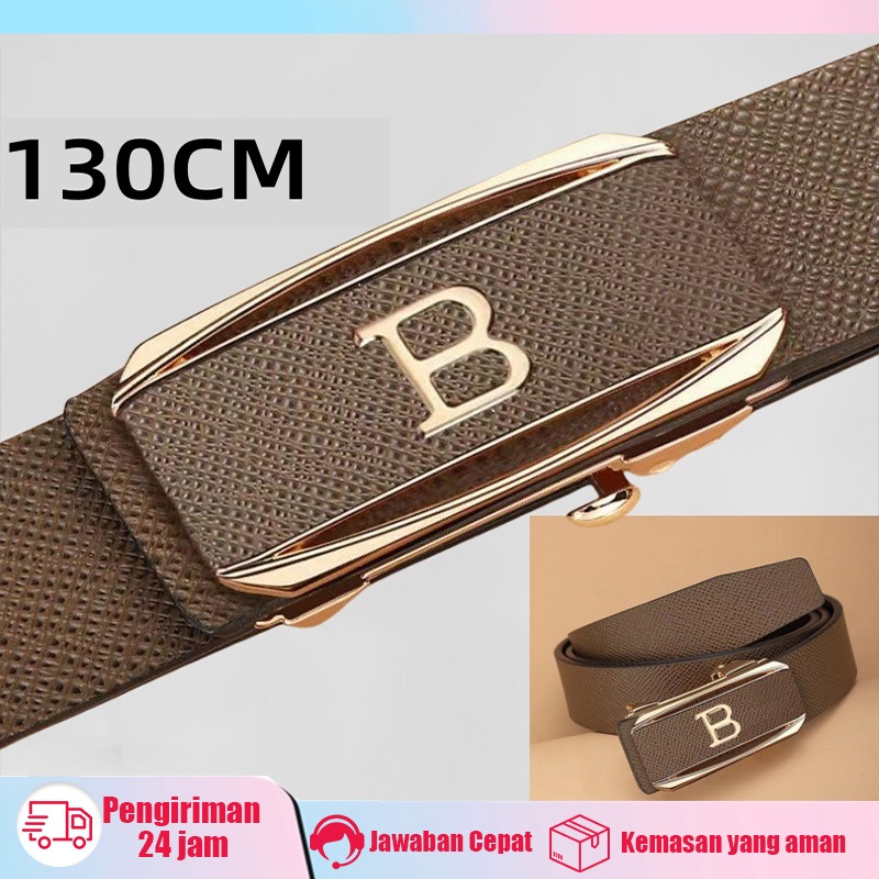 130CM Sabuk Dalam Bebas Tekanan Gesper Huruf Baru Gaya Kasual Pria Sabuk Serbaguna Bisnis Tren Anak 