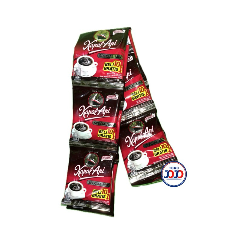 

Kapal Api Kopi Bubuk Hitam 23 gram x 10 pcs rentengan