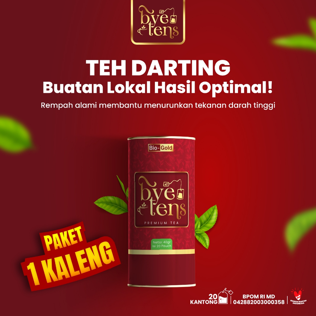 

Bye Tens Premium Tea - Teh Celup Herbal Untuk Hipertensi Obat Darah Tinggi Dari 100% Bahan Alami