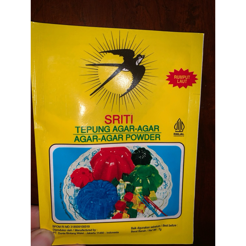 

Agar Agar swallow 7gr || plain/Merah/Hijau/coklat