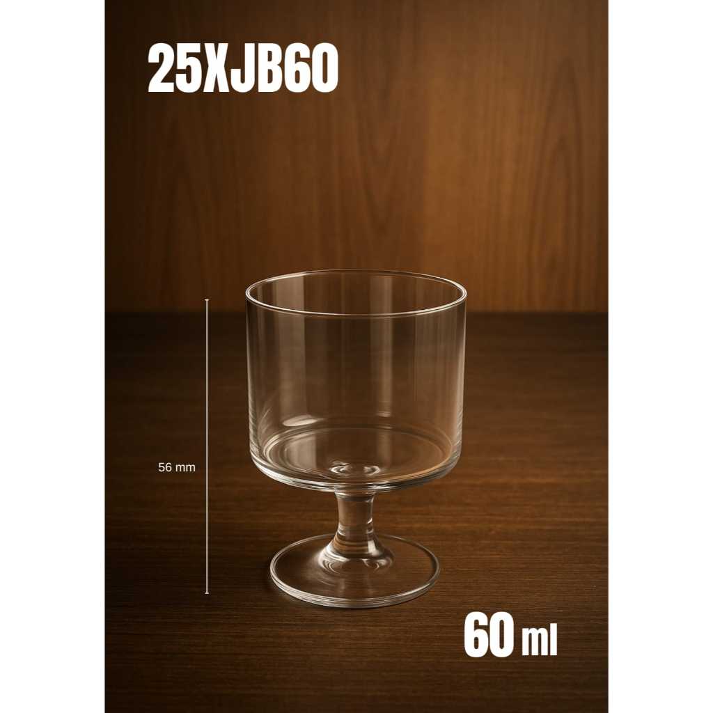 Gelas Plastik Kecil Mini Cup Aesthetic Cangkir Wine / Puding Es Krim / Dessert Jelly 60 ml - 25XJB60