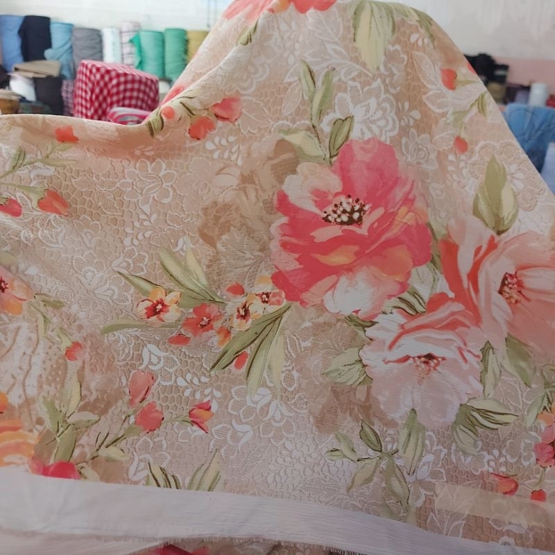 kain crepe motif - kain crepe yoryu  - kain crepe luxury  - kain crepe motif premium  - kain crepe