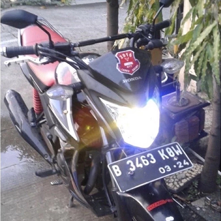 New Lampu Led Laser H4 Lampu Led Utama Laser Hi Low Mxking Klx Crf Cb Vixion Dll Cod