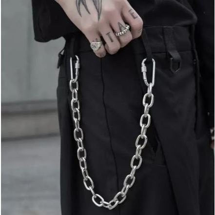 Kalung Rantai Dompet Multifungsi Motif Rantai Kapal Ukuran Jumbo/Rantai Aksesoris Celana pria Korea