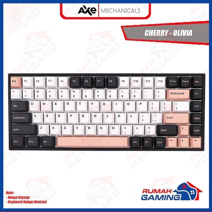 AXE MECHANICALS - Cherry - GMK Olivia - PBT DYE SUB - Keycap - Keycaps