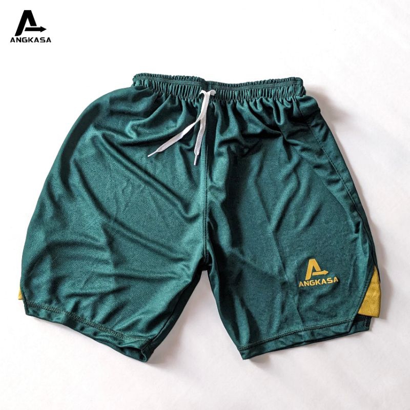 Celana Pendek Hijau Botol | Celana Kolor | Celana Olahraga Sepak Bola Futsal Original Angkasa Appare