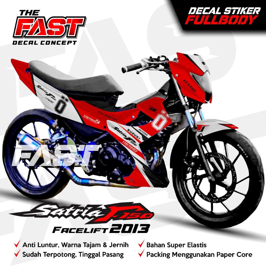 BISA COD Decal Satria FU Facelift 2013 Full Body ohlins Stiker Satria F150 Facelift 2013 Full Body S