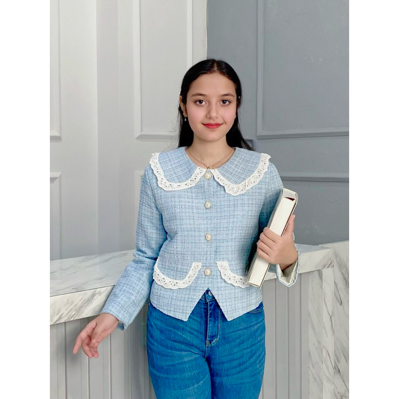 Chavia Lexxa Blouse Wanita Terbaru Atasan Lengan Panjang Kekinian Baju Cewek Modis Elegan Casual For