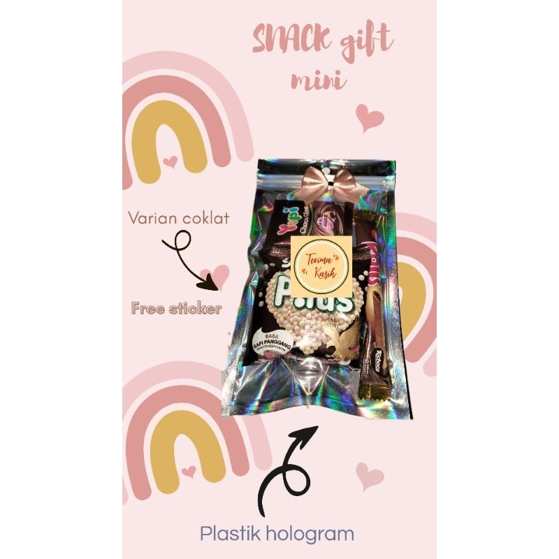 

MINI GIFT SNACK - Varian coklat - free sticker ucapan
