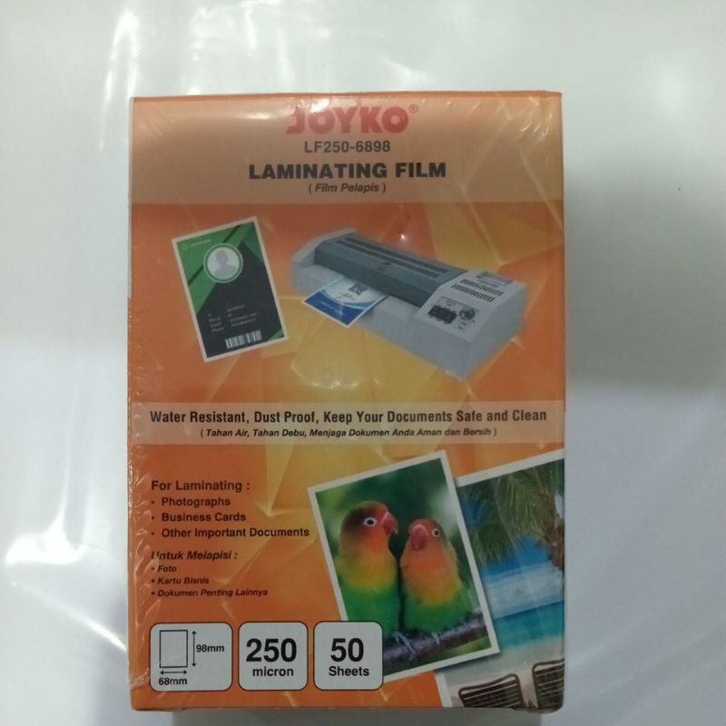 

Laminating film JOYKO LF250-6898 250micron / pak(50lbr)