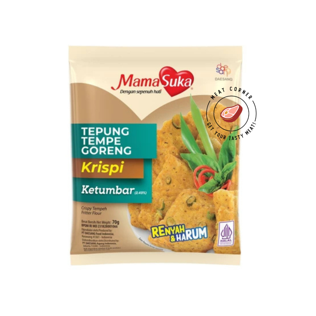 

MamaSuka Tepung Tempe Goreng Krispi 70gr. Meat Corner Kota Bambu
