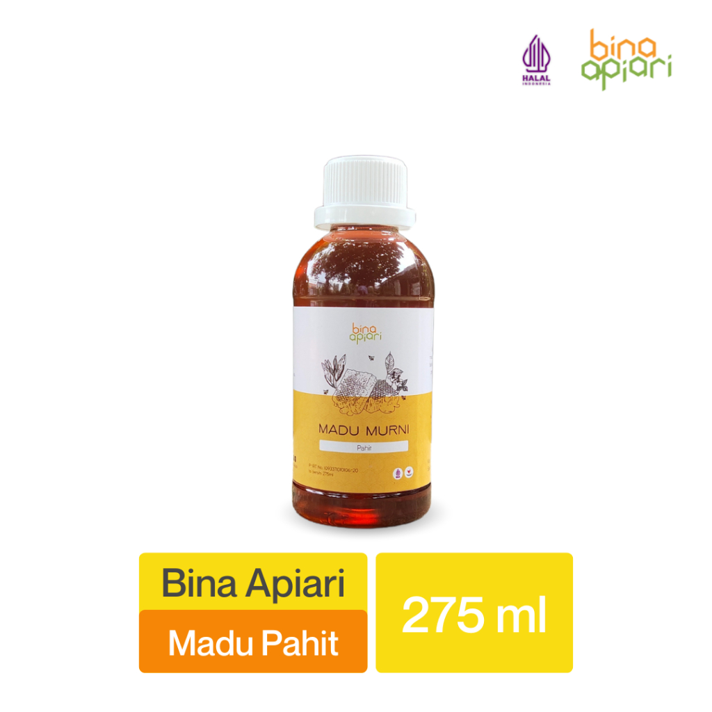 

Bina Apiari Madu Pahit 550ml dan 275ml Madu Murni Asli Lebah Hutan Apis dorsata