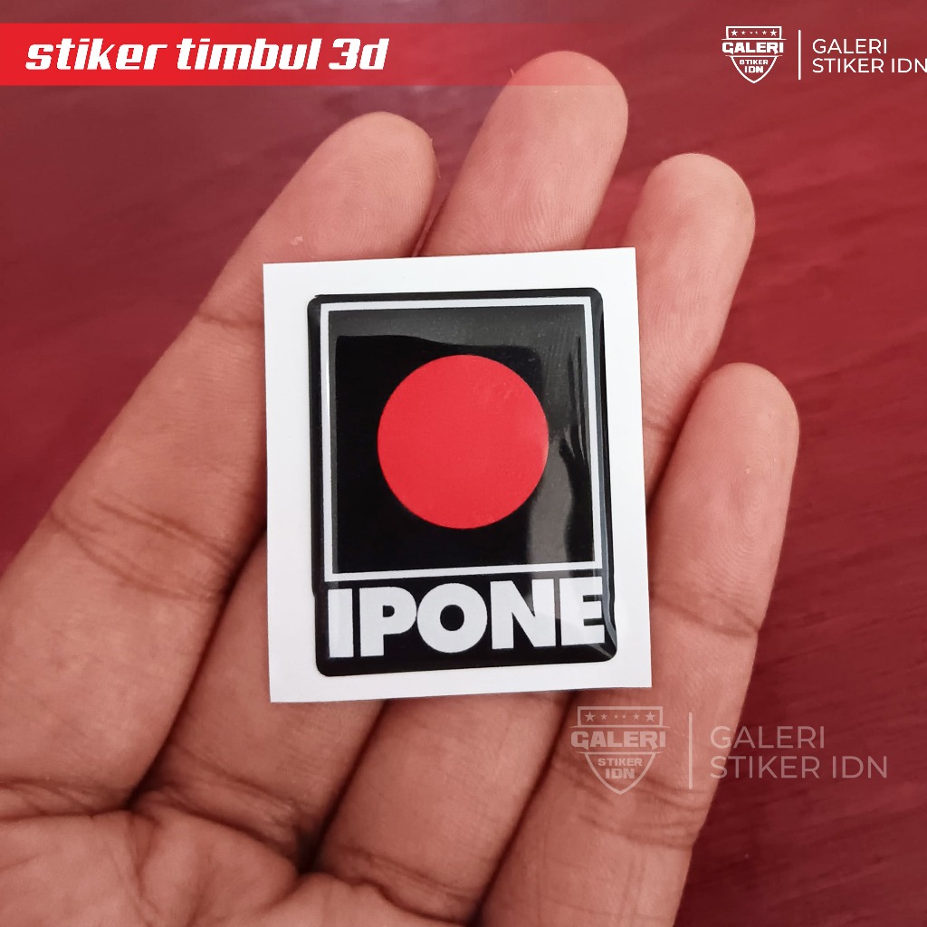 STIKER EMBLEM IPONE STIKER TIMBUL IPONE LENTUR STIKER KARET