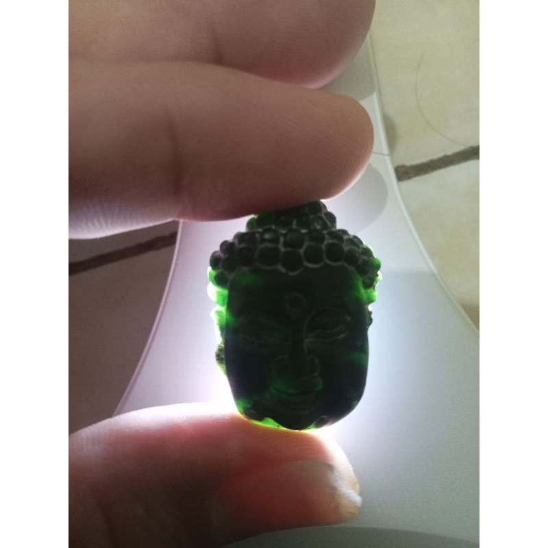 liontin black jade budha
