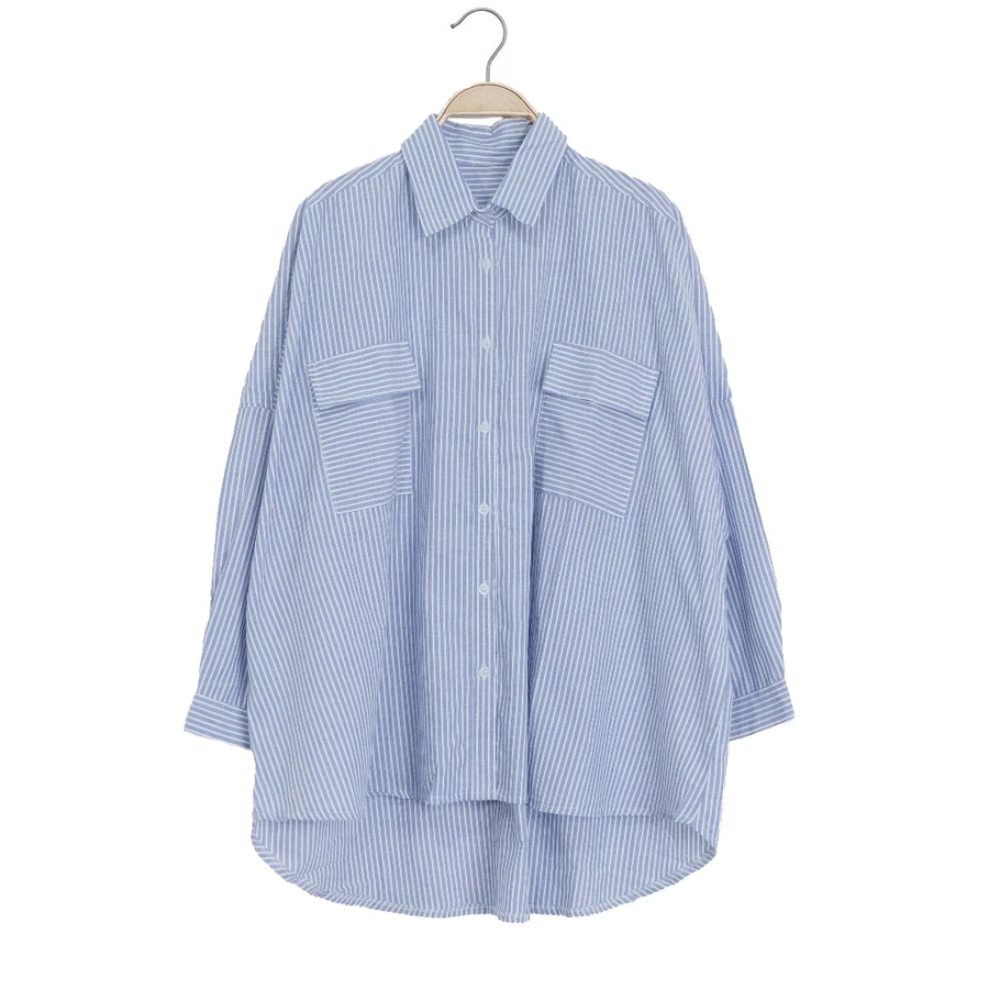 CLARA SHIRT VIRAL GARIS GARIS JUMBO M,L,XL,XXL / Kemeja Loewee