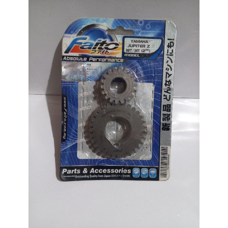 Gigi rasio Jupiter z 5tp gigi 2 ukuran 18t/31t merk faito