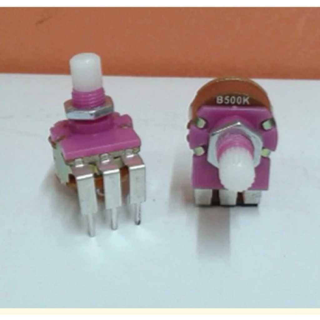 RE3746 Potensio kecil plus saklar switch 500k buat dimmer by PCM LTC GLODOK