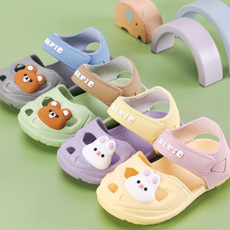 Best Seller Cheerful Mario sepatu sandal lucu anak import sandal Kartun ber Kelinci anak perempuan V