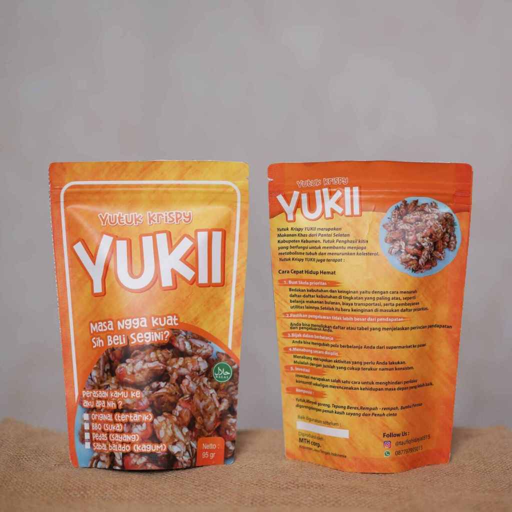 

YUKII" YUTUK KRISPI KHAS PESISIR PANTAI SELATAN KEBUMEN 55 GRAM