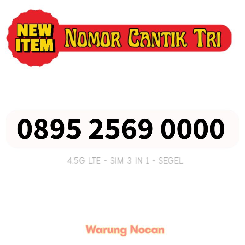 Perdana nomor cantik tri three 3 kwartet 0 90000