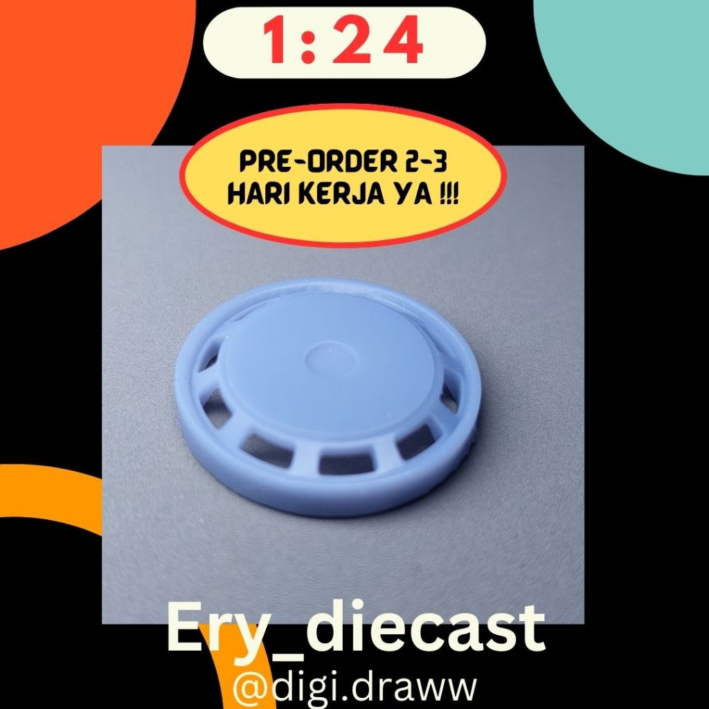 Miniatur velg Bus Wheel Dop MERCY Skala 1:24 (untuk RKC)