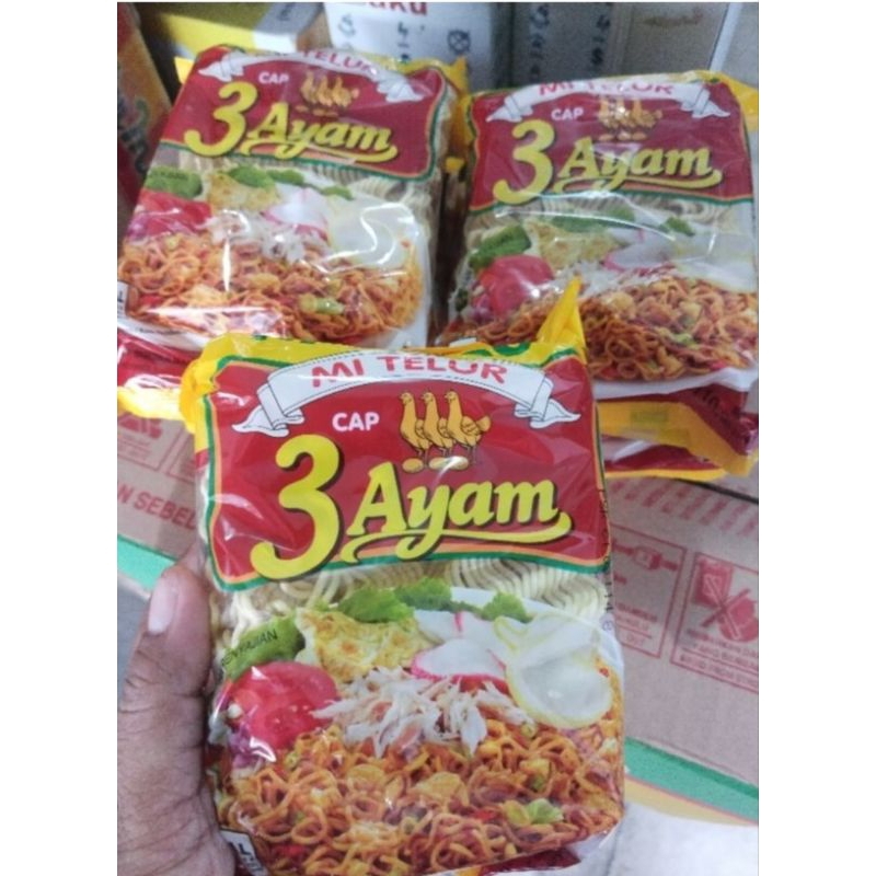 

Mie Telur Cap 3 Ayam Kemasan 110gr
