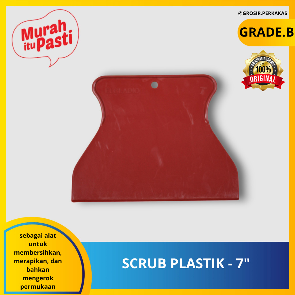 SCRUB PLASTIK - 7" - scraper kape plastik - kapi dempul. [B][#SCRUB]