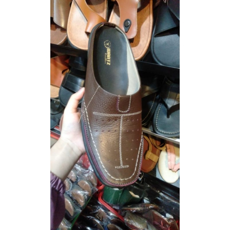 sandal sepatu pria kulit asli sapi