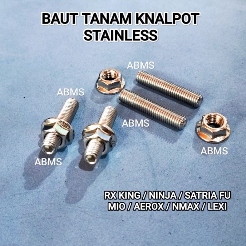 BAUT L KNALPOT MODEL TANAM BAHAN STAINLESS MIO AEROX NMAX SCORPIO VIXION BAUT TANAM KNALPOT SATRIA F